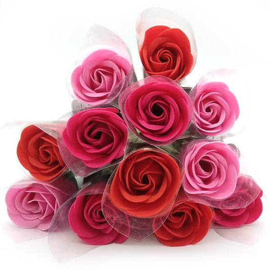 12 Rosa Con Pétalos De Jabón Aromático Para Baño Relax (surtido) - Regalo Original Para Días Especiales - Aroma Atalcado_0