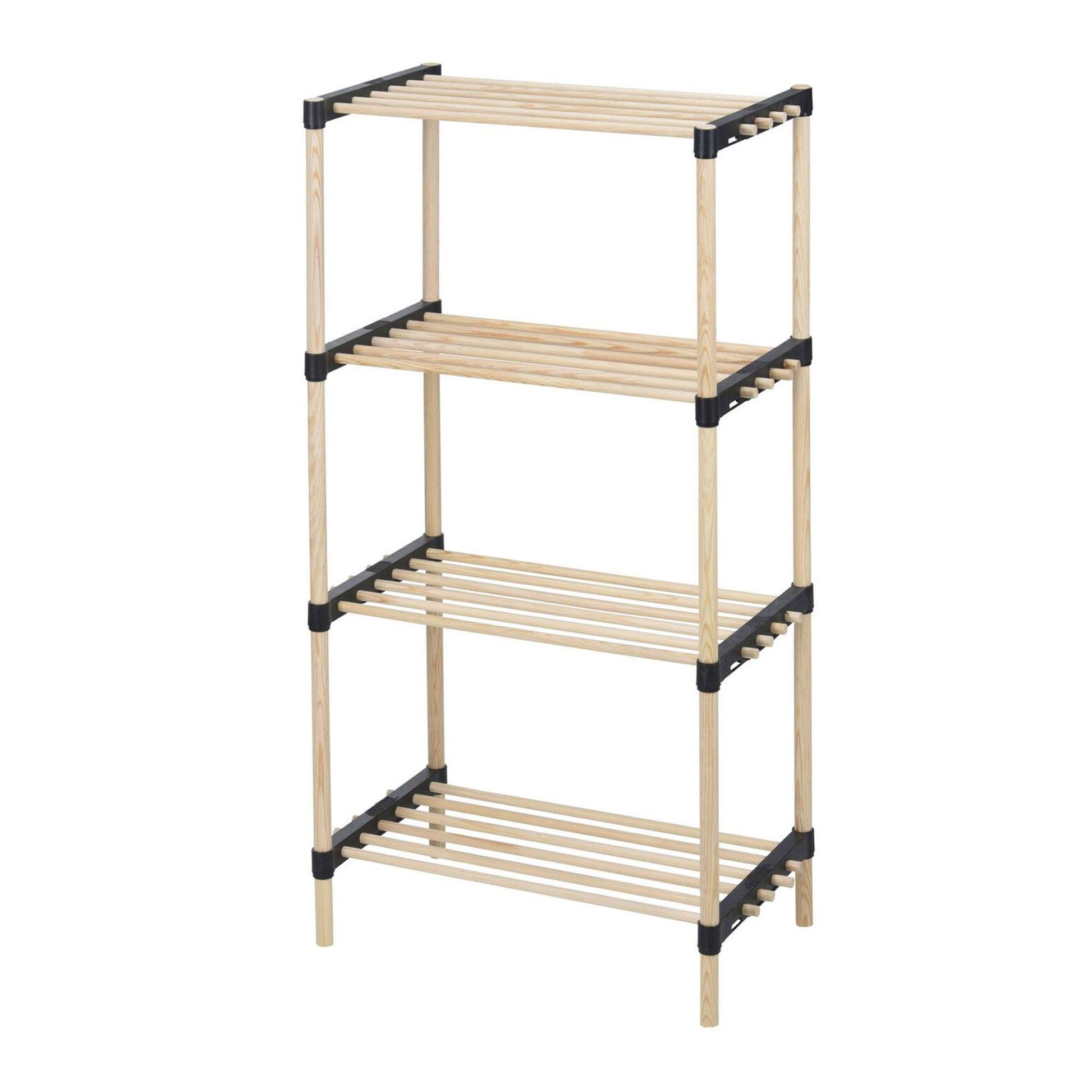 Well Home Zapatero De 4 Estantes En Madera Y Metal H.92,5cm_0