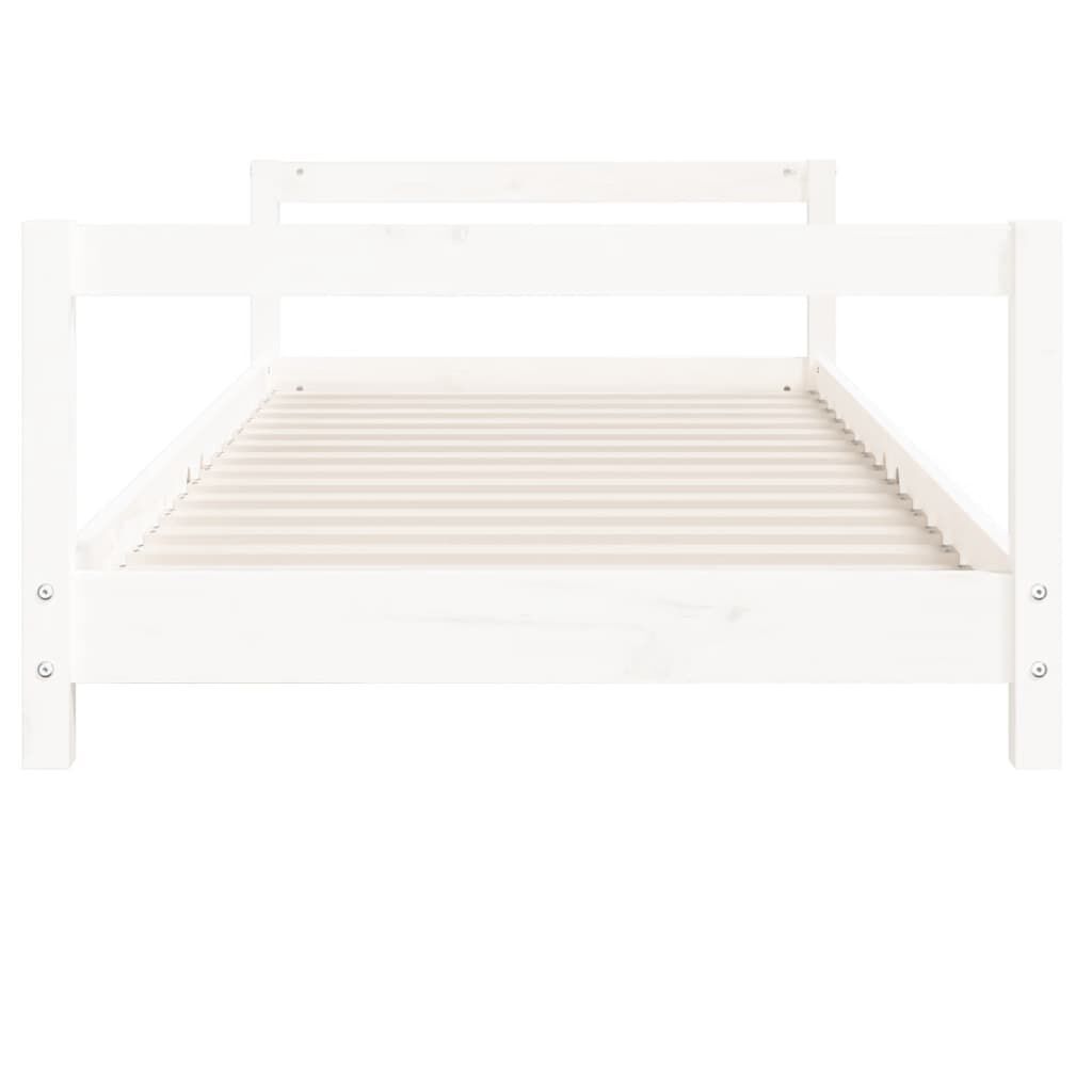 Vidaxl Estructura De Cama Para Niños Madera De Pino Blanco 80x160 Cm_3