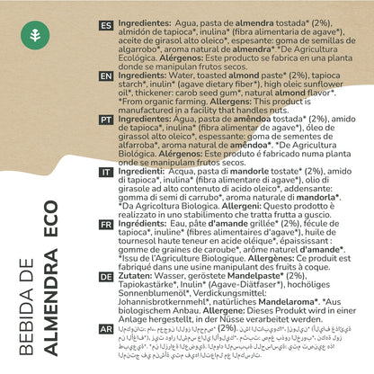 Pack de 6 Bebidas Ecológicas de Amêndoa Planeta Huerto 1L