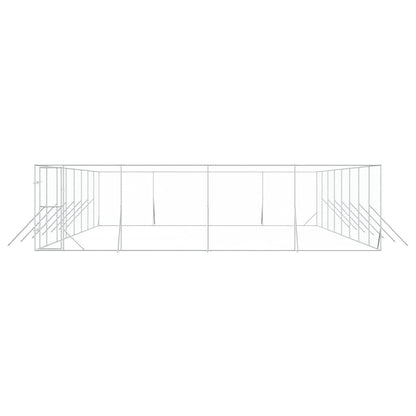 Perrera De Exterior Acero Galvanizado Plateado 8x16x2 M_4