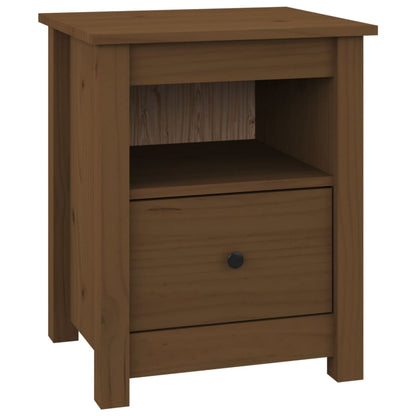 Mesitas De Noche 2 Uds Madera De Pino Marrón Miel 40x35x49 Cm_3