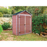 Telheiro de jardim com claraboia 90x185x217 cm âmbar 