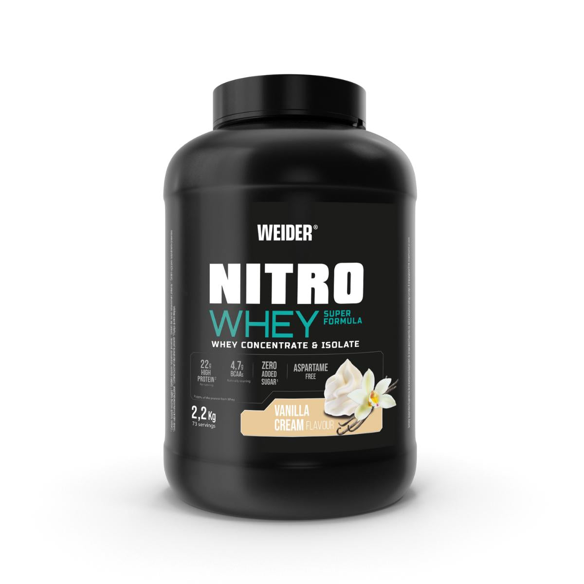 Weider Nitro Whey super fórmula creme de baunilha 2,2 Kg