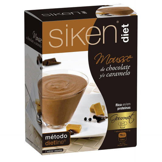 Mousse de Chocolate e Caramelo Siken Diet 7 Saquetas