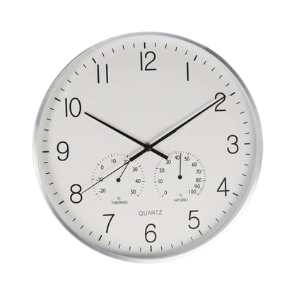 Well Home Reloj De Pared De Diseño Moderno Con Termómetro E Higrómetro Ø38cm_0