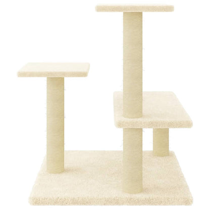 Vidaxl Rascador Para Gatos Con Postes De Sisal Color Crema 61 Cm_3