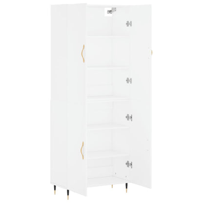 Aparador Alto Madera Contrachapada Blanco 69,5x34x180 Cm_3