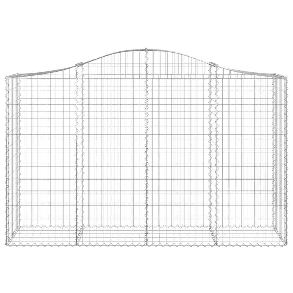 Cestas De Gaviones 5 Uds Forma De Arco Hierro 200x50x120/140 Cm_3