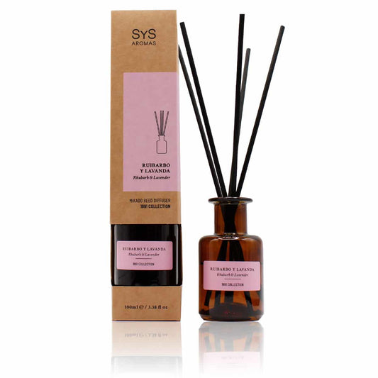 Ambientador Mikado Ruibarbo y Lavanda 1991 100 ml | Difusor de Varillas | Fragancia Fresca y Relajante | Hogar_0