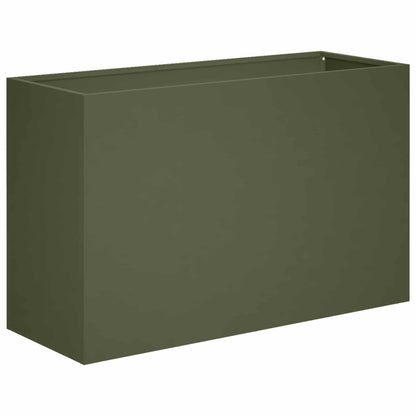 Macetero De Jardín 2 Uds. Verde Oliva 80 X 40 X 50 Cm_2