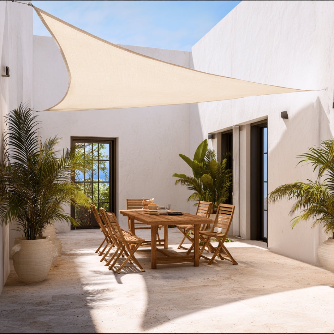 Malla De Sombreo Sunnet Triangular 3,6x3,6x3,6m Beige Nortene_5