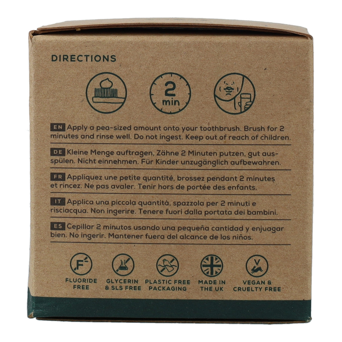 Pasta de dentes natural de hortelã-pimenta e coco da Georganics