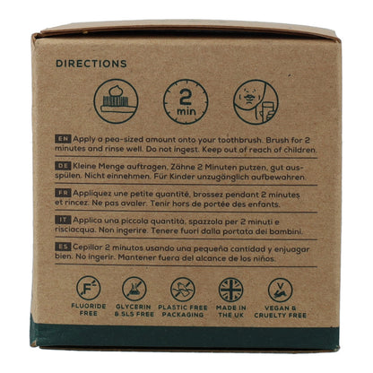 Pasta de dentes natural de hortelã-pimenta e coco da Georganics
