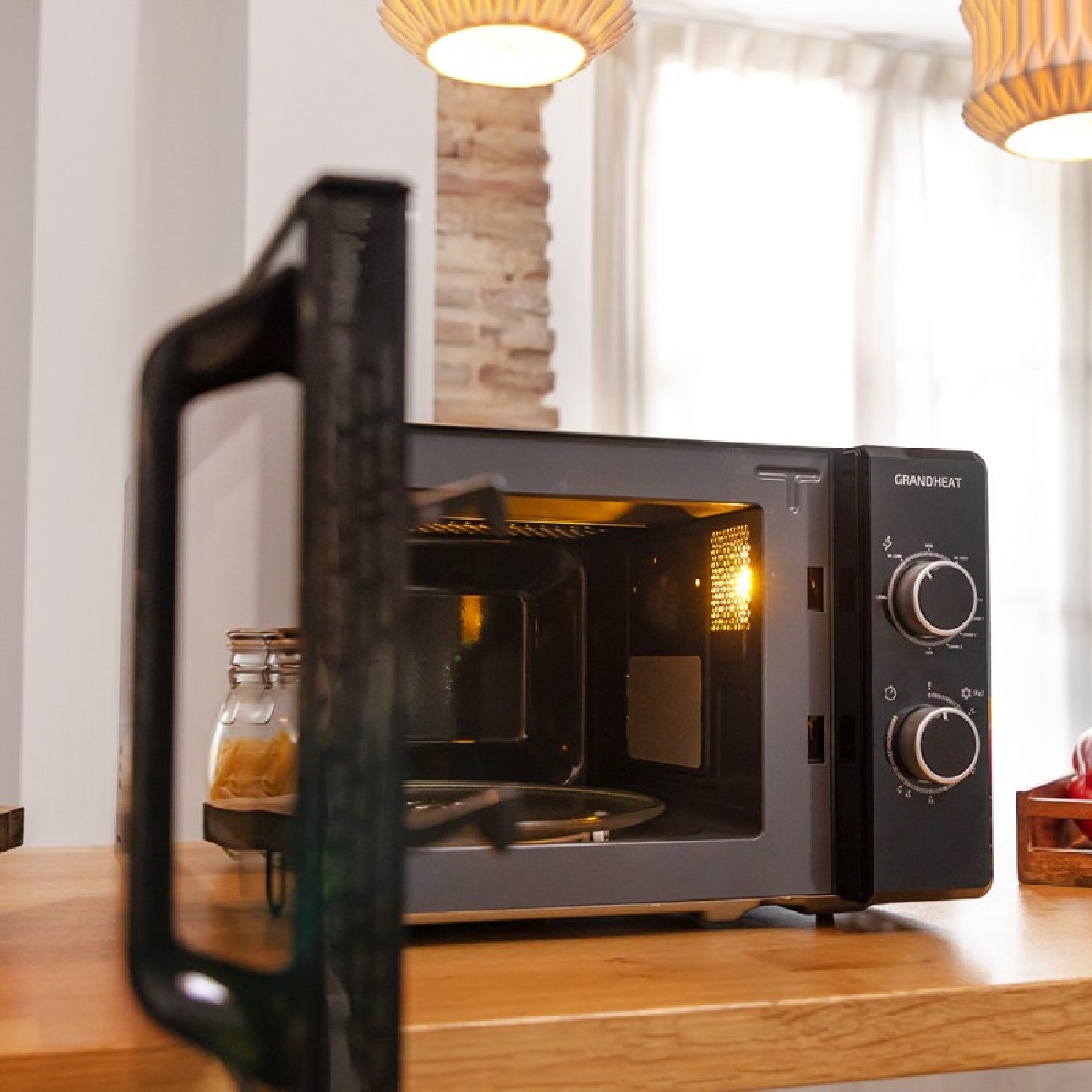 Microondas Con Grill De 20 Litros Grandheat 3130. 700 W Y 800 W Grill, 6 Niveles, Revestimiento Anti-dirt Itech Y Tecnología 3dwave, Modo Descongela_2