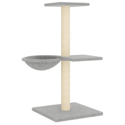 Rascador Para Gatos Con Postes De Sisal Gris Claro 72 Cm_4