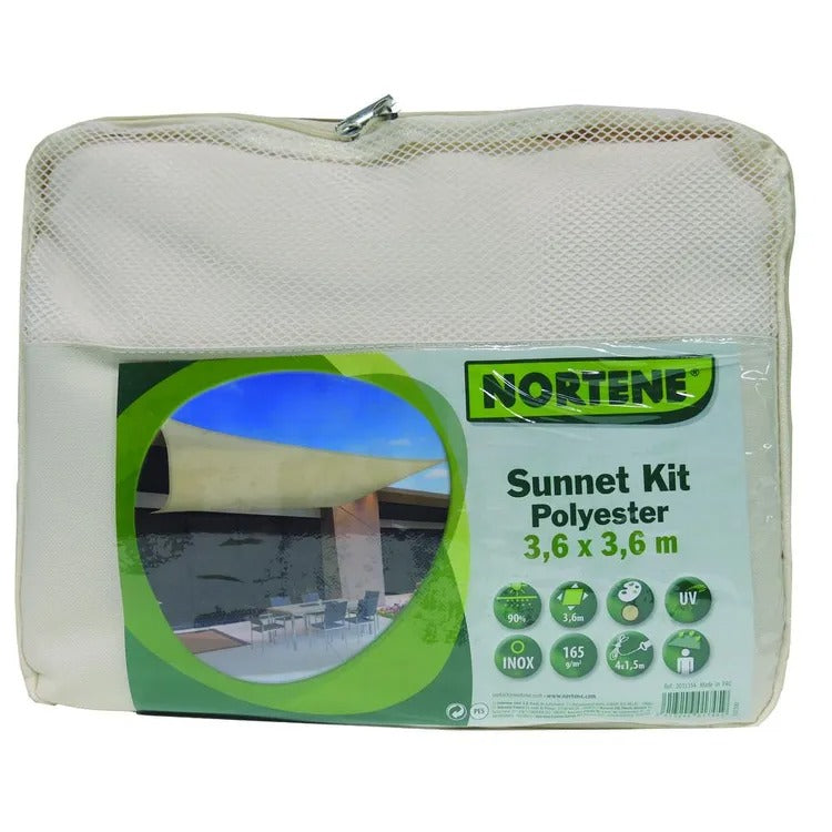 Toldo de vela impermeável Sunnet kit triangular 5x5x5m