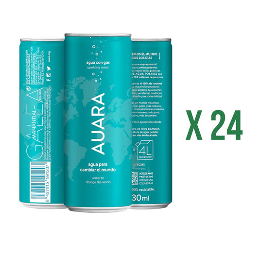 Embalagem 24 x Água mineral natural com gás Auara 30 ml