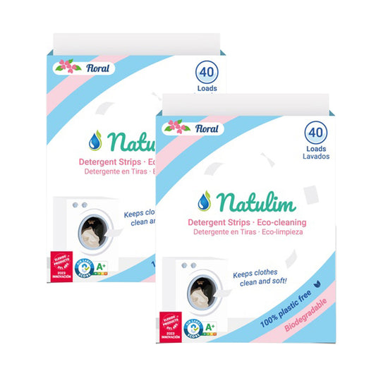 Embalagem de 2 tiras de lavagem Eco Floral, Natulim, 40 lavagens