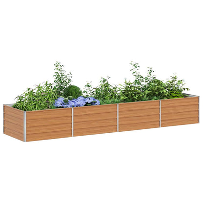 Arriate Elevado Marrón Claro 320 X 80 X 45 Cm Acero Galvanizado_2