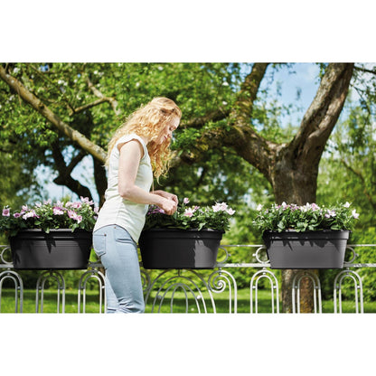 Floreira de varanda Elho Green Basics Antracite 55 cm