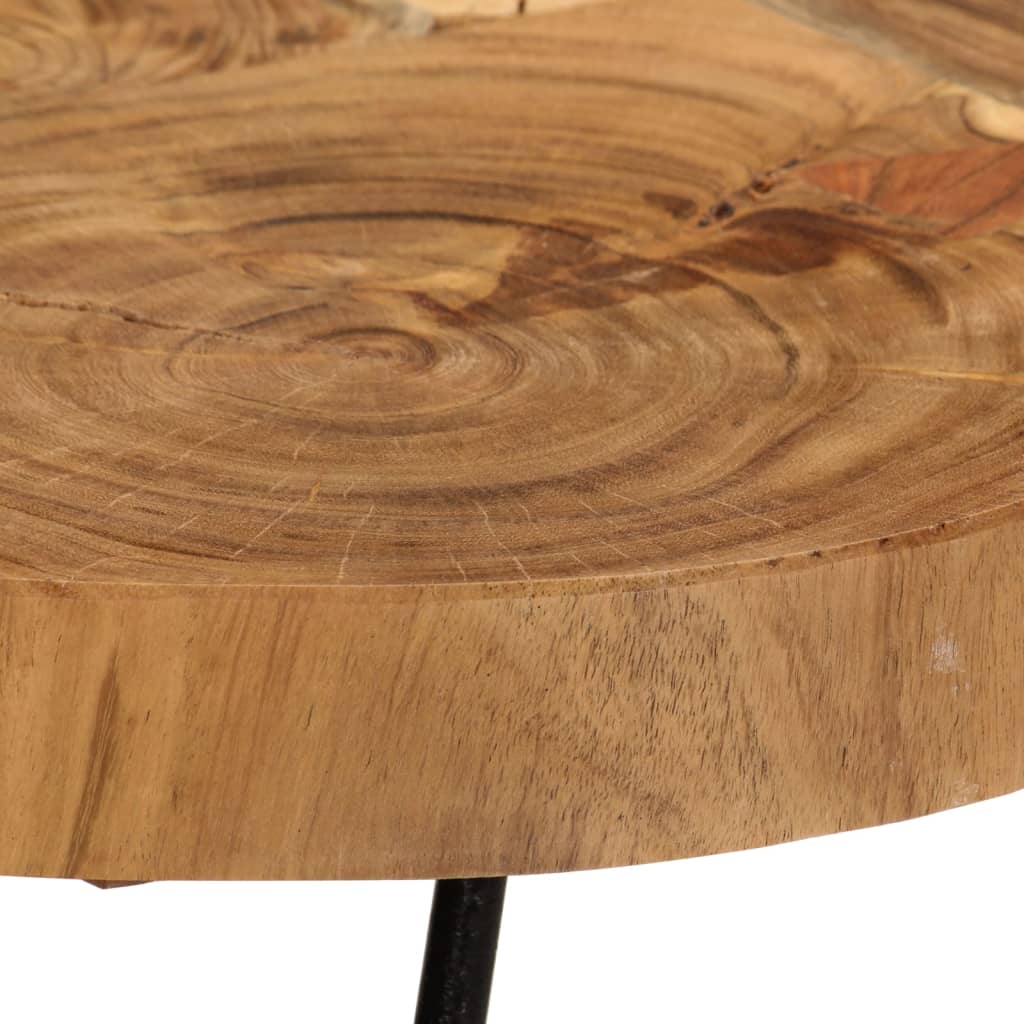 Mesa De Centro 6 Troncos Madera Maciza Acacia 36 Cm_2