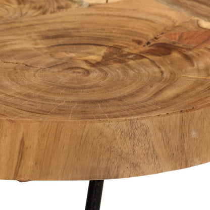 Mesa De Centro 6 Troncos Madera Maciza Acacia 36 Cm_2
