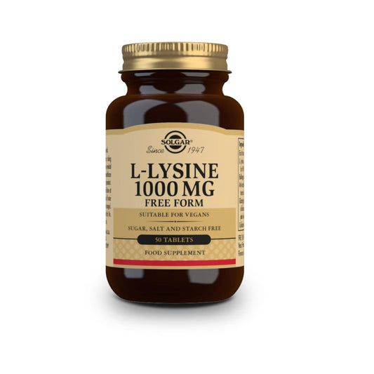 L-Lisina, comprimidos de 1000 mg 50 cápsulas