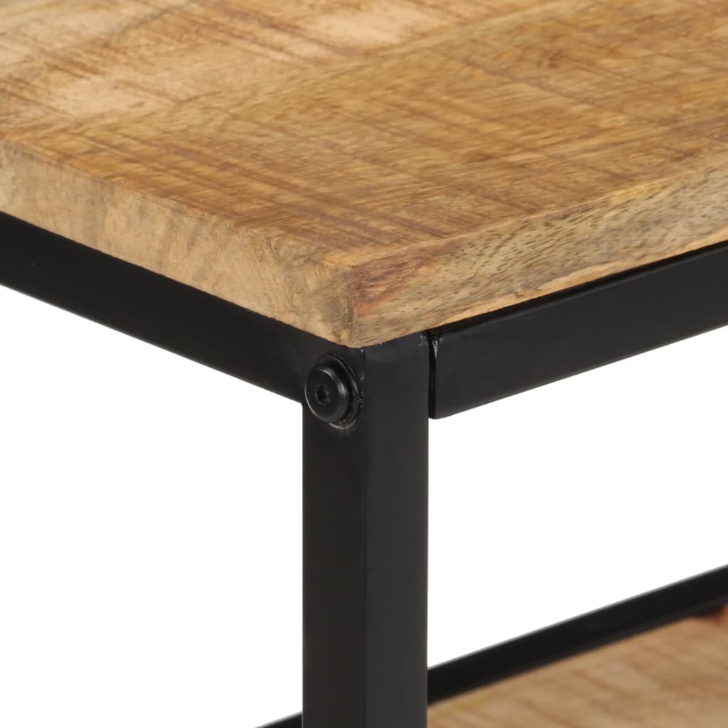 Mesa Consola Madera Maciza De Mango Rugosa 100x35x70 Cm_2