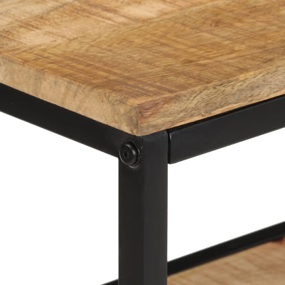 Mesa Consola Madera Maciza De Mango Rugosa 100x35x70 Cm_2