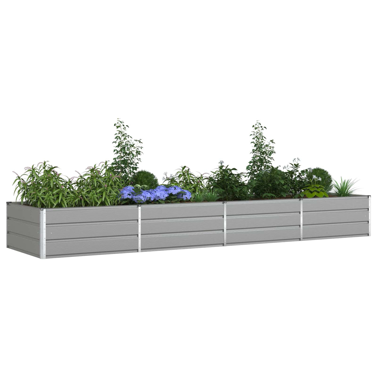 Jardinera Gris Claro 385 X 100 X 45 Cm Acero Galvanizado_2