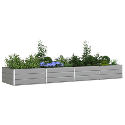 Jardinera Gris Claro 385 X 100 X 45 Cm Acero Galvanizado_2