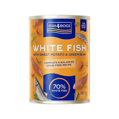 Fish4dogs Comida Húmeda Para Perro – Pescado Blanco Y Boniato 395 G (pack De 6)_1