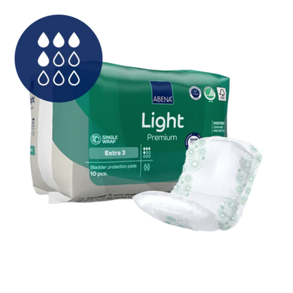 Pensos para incontinência ABENA Light Extra, 10 unidades
