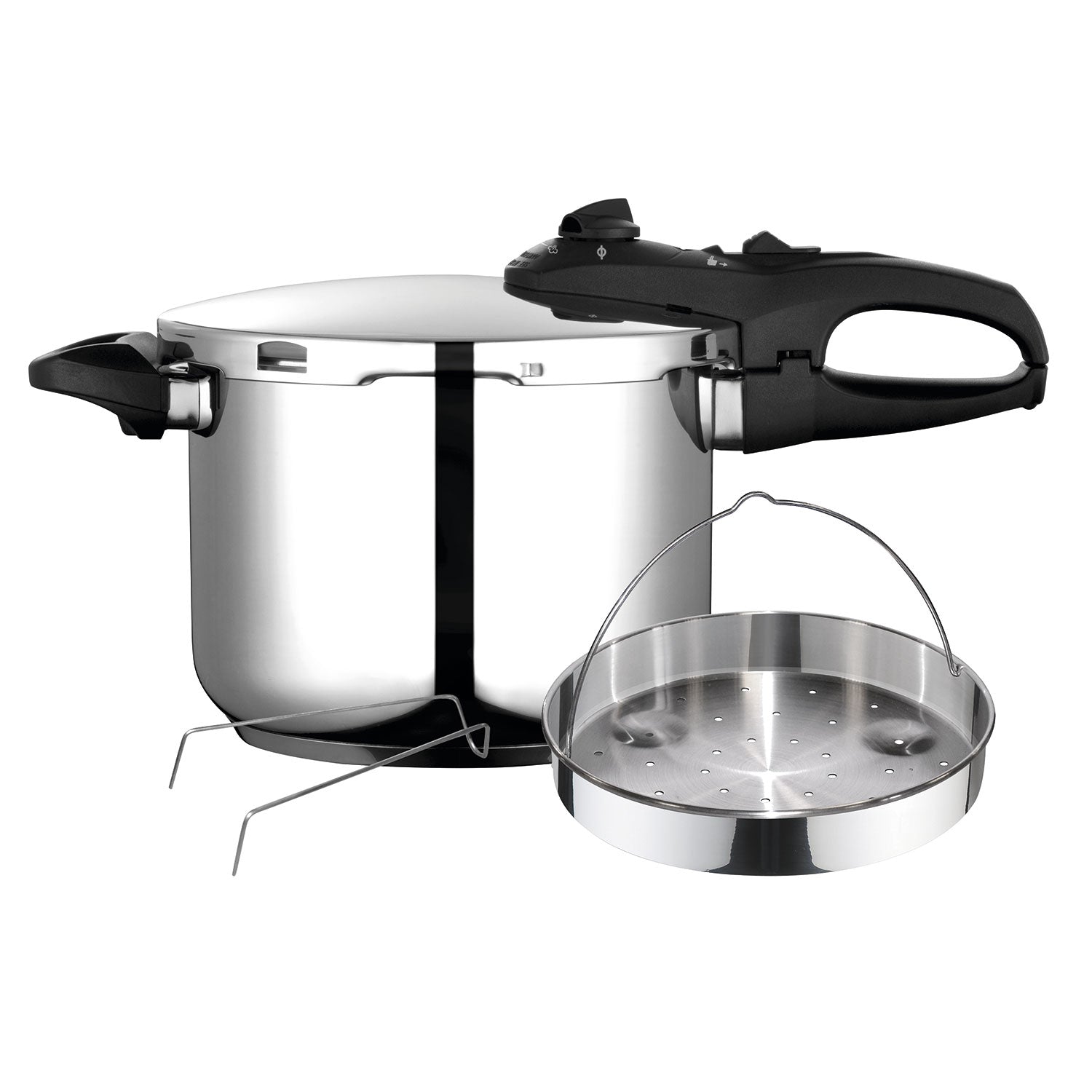 Olla A Presión 6 Litros, Inducción, Express Super Rápida, Acero Inoxidable 18/10, Todas Cocinas Fagor Duo 6 Plata_0