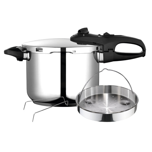 Olla A Presión 6 Litros, Inducción, Express Super Rápida, Acero Inoxidable 18/10, Todas Cocinas Fagor Duo 6 Plata_0