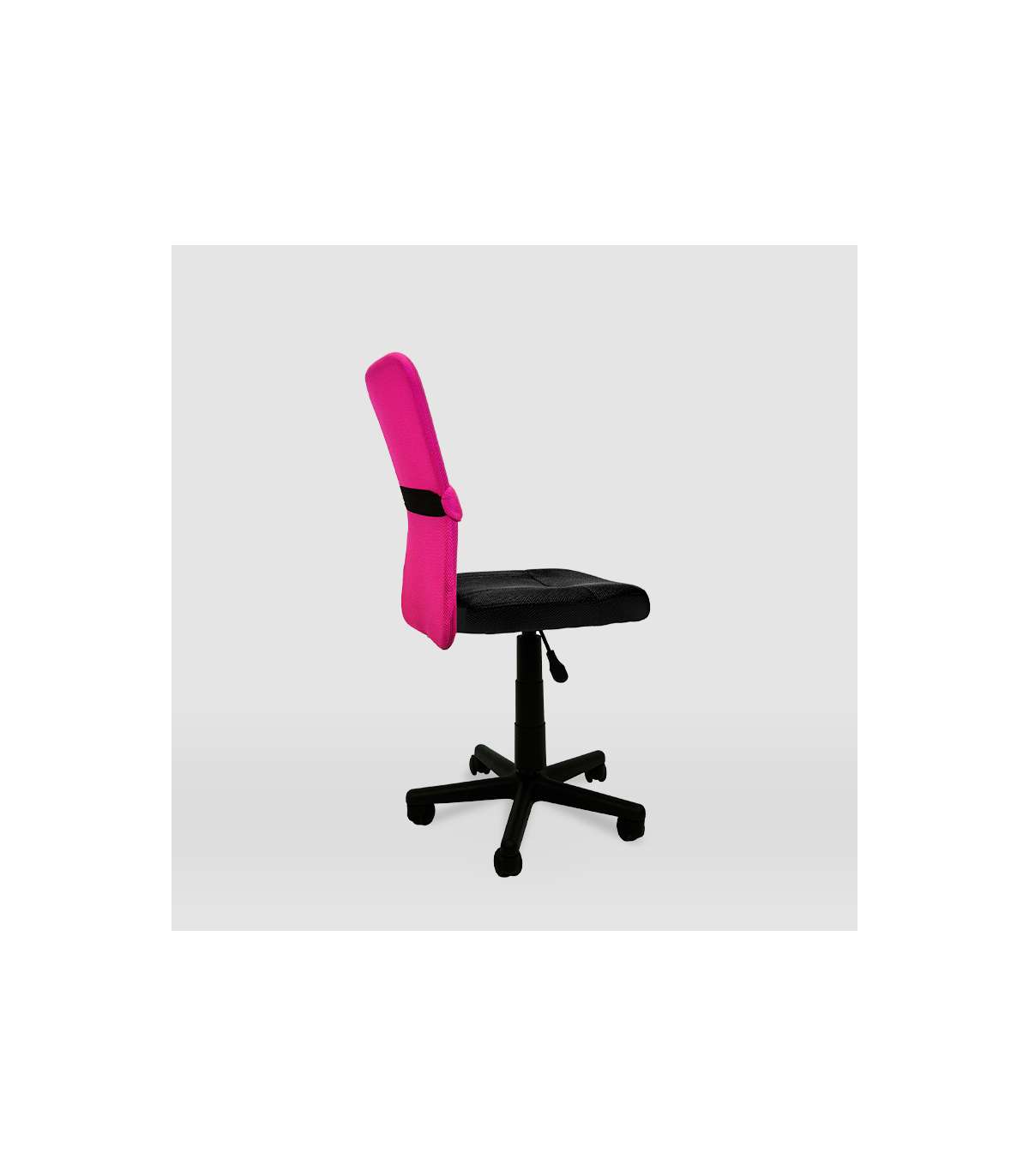 Silla De Oficina Alba Acabado Negro/rosa. Alto: 83.5-95.5cm Ancho: 55cm Fondo: 55cm._4