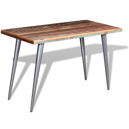 Mesa De Comedor De Madera Maciza Reciclada 120x60x76 Cm_2