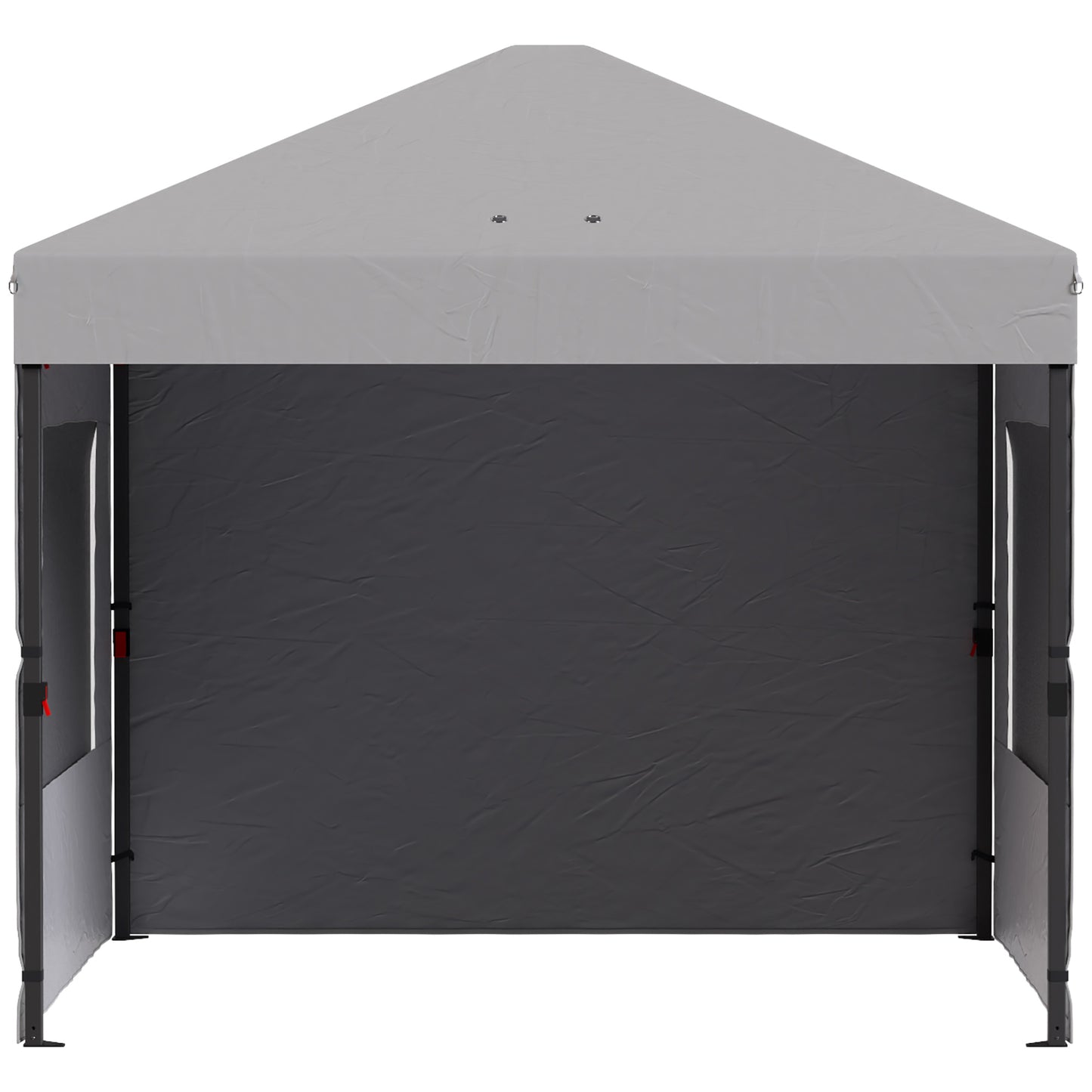 Outsunny Carpa Plegable Pop-up 3x3m Con 3 Paredes Upf50+ Altura Ajustable Blanco_3