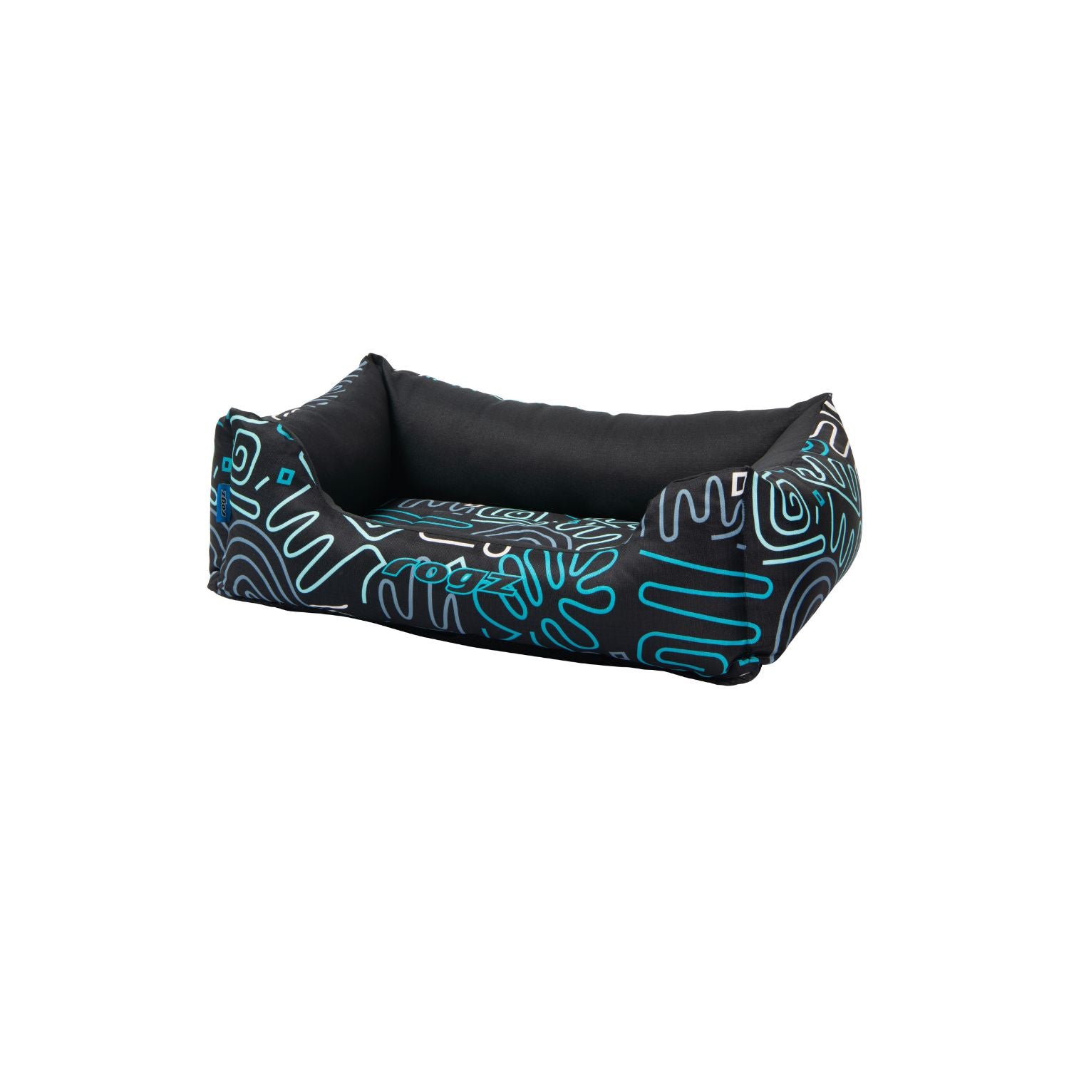 Cama Para Perro Rogz Graphix 76x51x26cm Estampado Doodle Talla M (12-22kg)_0