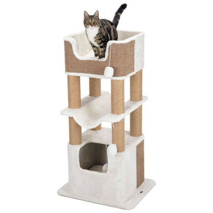 Trixie Poste Rascador Para Gatos Lucano Blanco Y Gris Taupe Xxl_0