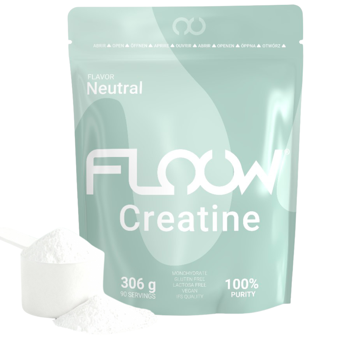 Creatina Monohidrato En Polvo 306g (90 Dosis) - Creatina Pura Sin Sabor - Suplemento Deportivo Para Masa Muscular_0
