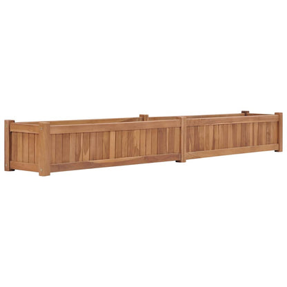 Arriate Elevado Madera Maciza De Teca 200x30x25 Cm_1