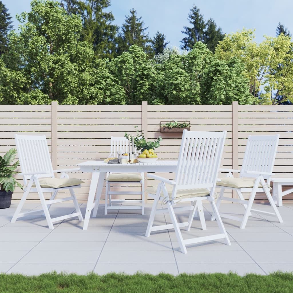 Vidaxl Cojines De Silla De Jardín 4 Uds Tela Oxford Crema 40x40x7 Cm_1