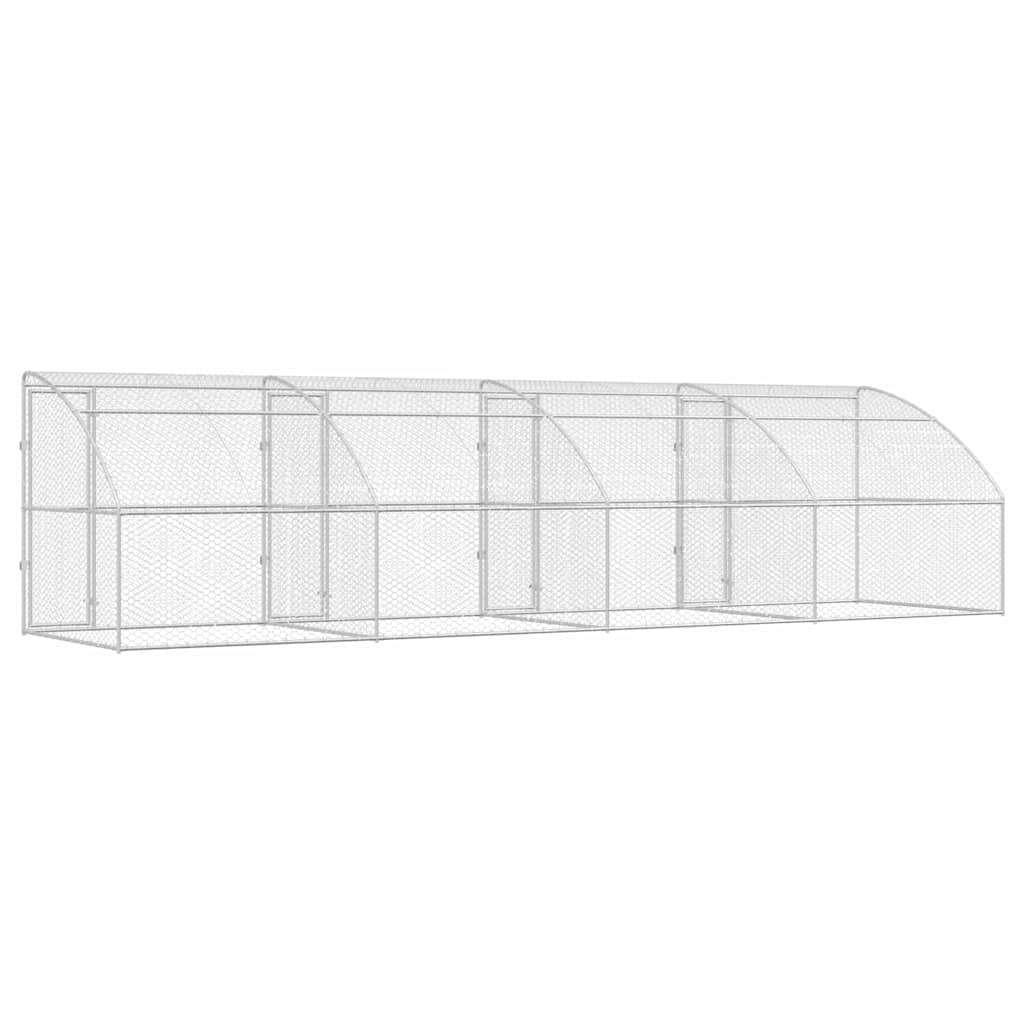 Refugio Para Perros 4 Pcs Plateado 8 X 2 X 2 M_5