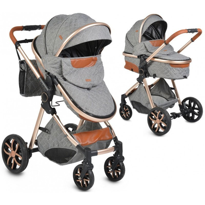 Carrito De Bebé Dúo Convertible Con Detalles En Polipiel Alma Dark Grey_0