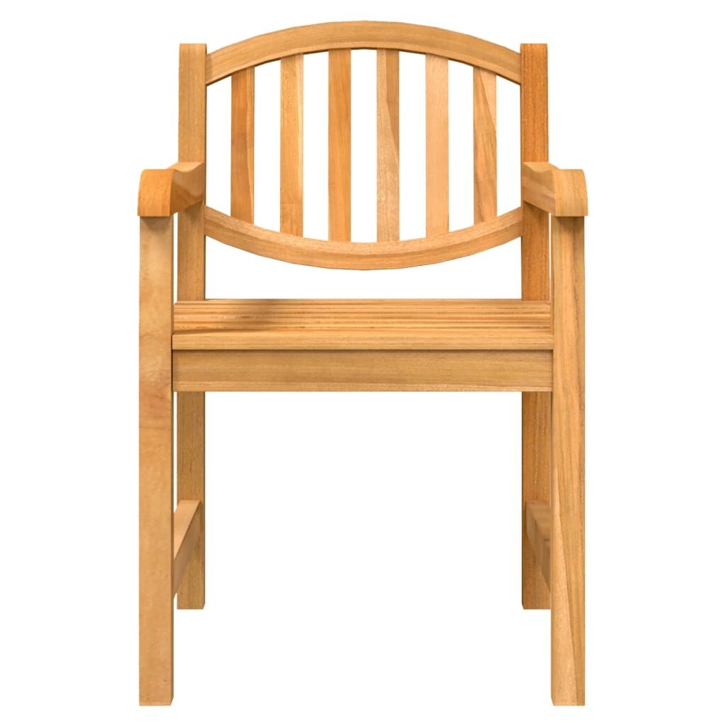 Vidaxl Sillas De Jardín 8 Uds Madera Maciza De Teca 58x59x88 Cm_3