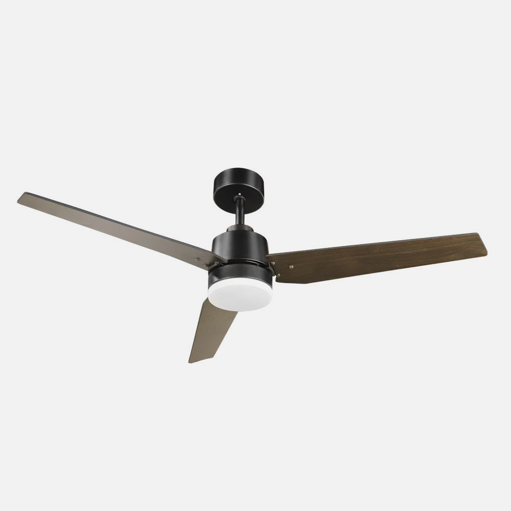 Ventilador Dc Captus 22w Negro 3 Aspas Negro/roble 132d Reg. Intensidad 2180lm 3000k-6000k C/remoto, Timer, Mem._2