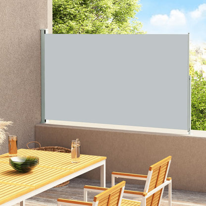 Vidaxl Toldo Lateral Retráctil De Jardín Gris 180x300 Cm_1