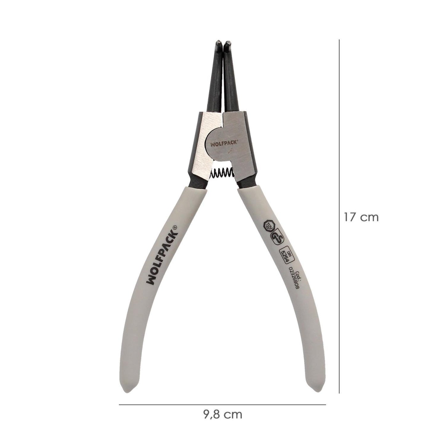 Alicates Arandelas Exteriores Curvo 175 Mm. Acero Din 5254. Anillos De Presion, Anillos De Retención, Arandelas Circlips